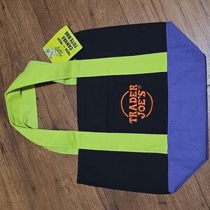 Trader Joe's Canvas Mini Tote Bag Multi Colored HALLOWEEN 25' Collection